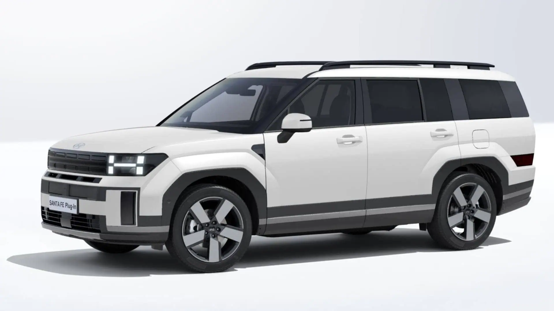 Renting New Hyundai Santa Fe Style Creamy White SUV 7 Plazas PHEV Etiqueta 0