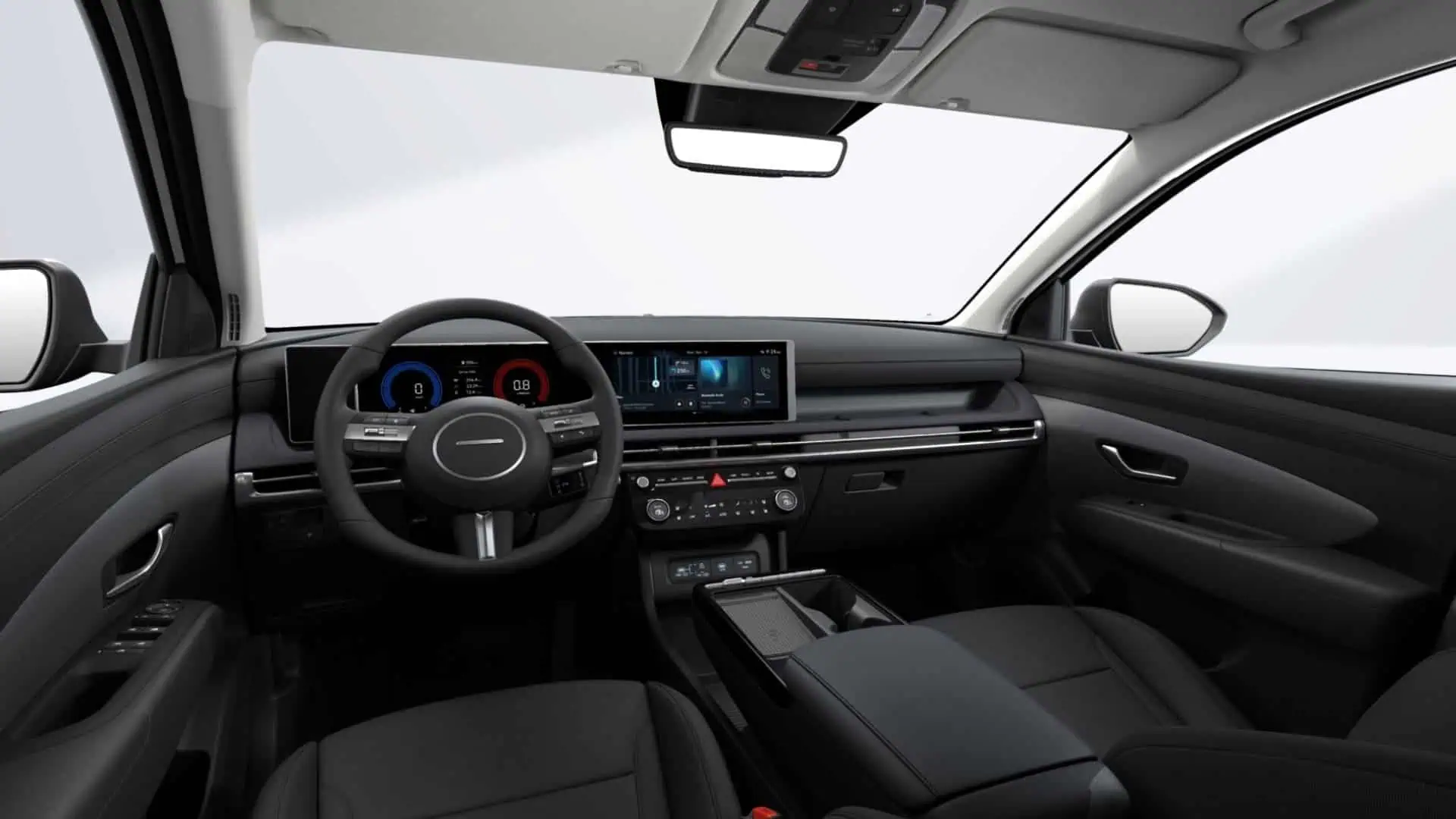 Renting New Hyundai Tucson HEV Maxx Atlas White SUV Automático Híbrido Etiqueta ECO Interior