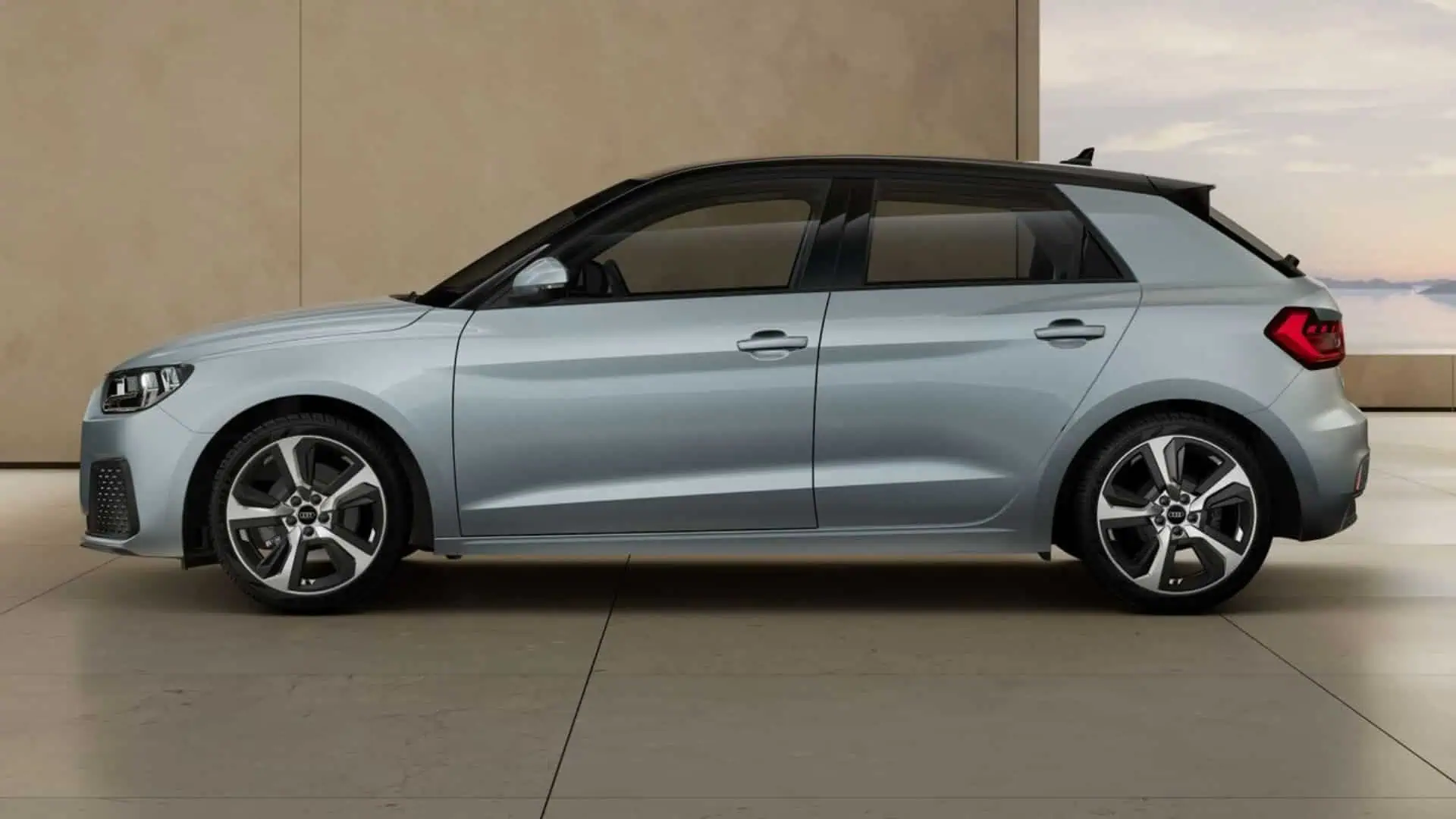 Renting Audi A1 Sportback Adrenalin Gris Flecha Techo Negro Compacto Automático