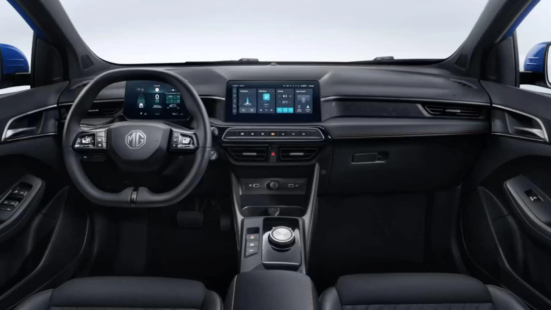 Renting New MG 3 HEV Standard Blanco Compacto Híbrido Automático Etiqueta ECO Interior