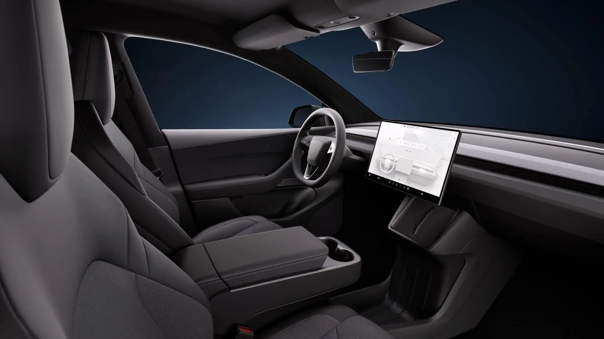 Renting New Tesla Model Y MY2026 RWD Gris Sigilo SUV Eléctrico Automático Etiqueta 0 Interior