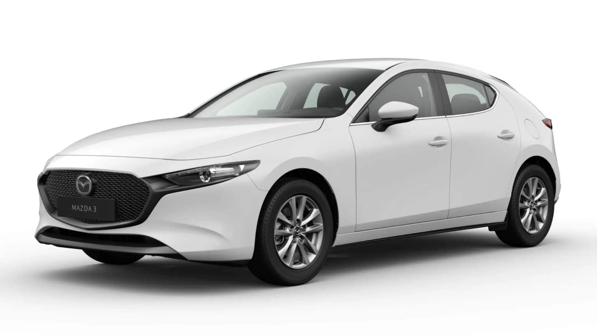 Renting Mazda 3 Prime Line Arctic White Compacto MHEV Micro-Híbrido Etiqueta ECO