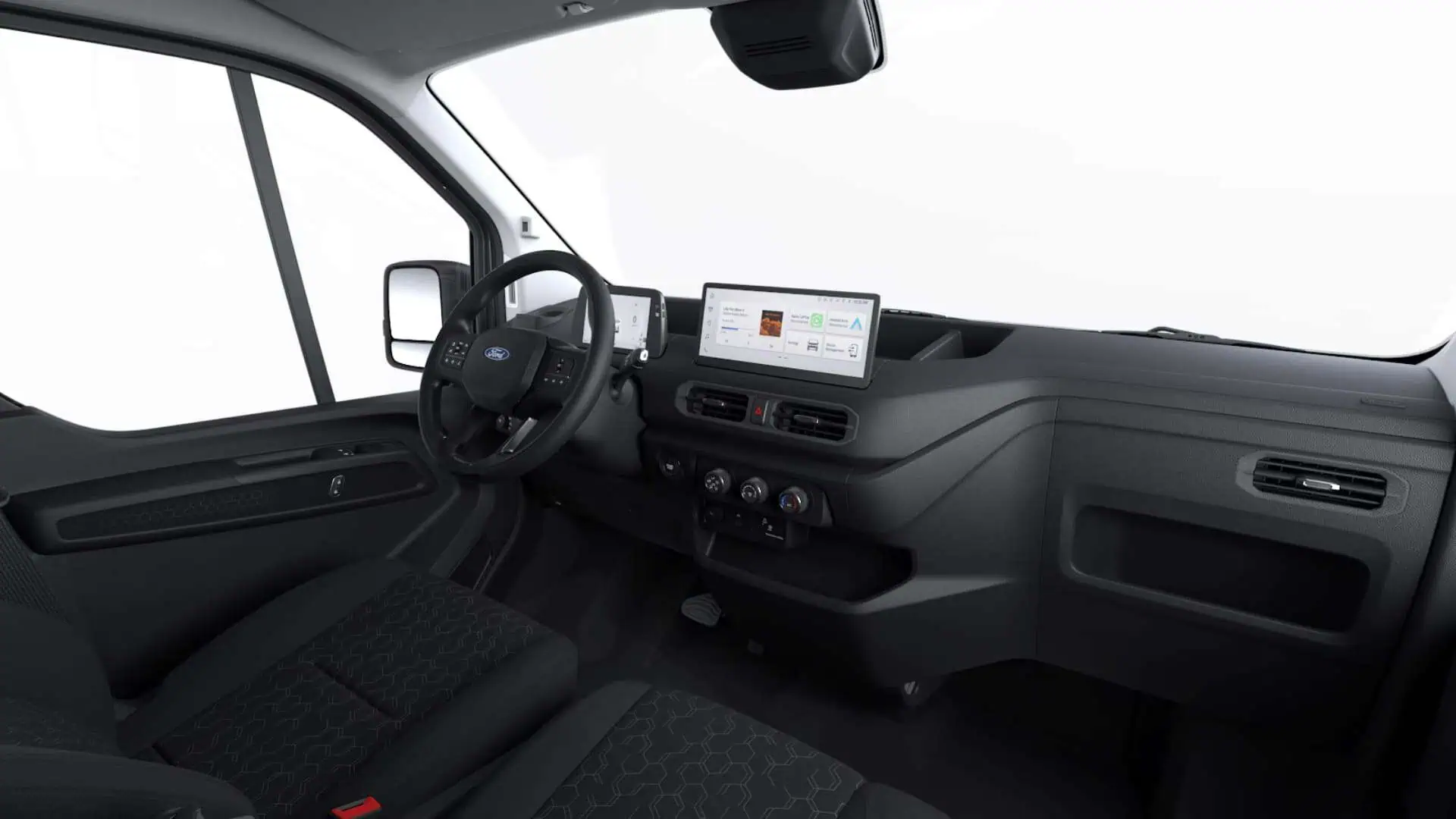 Renting New Ford Transit City VAN L1 Trend Blanco Furgoneta Eléctrica Automática Etiqueta 0 3 Plazas Interior