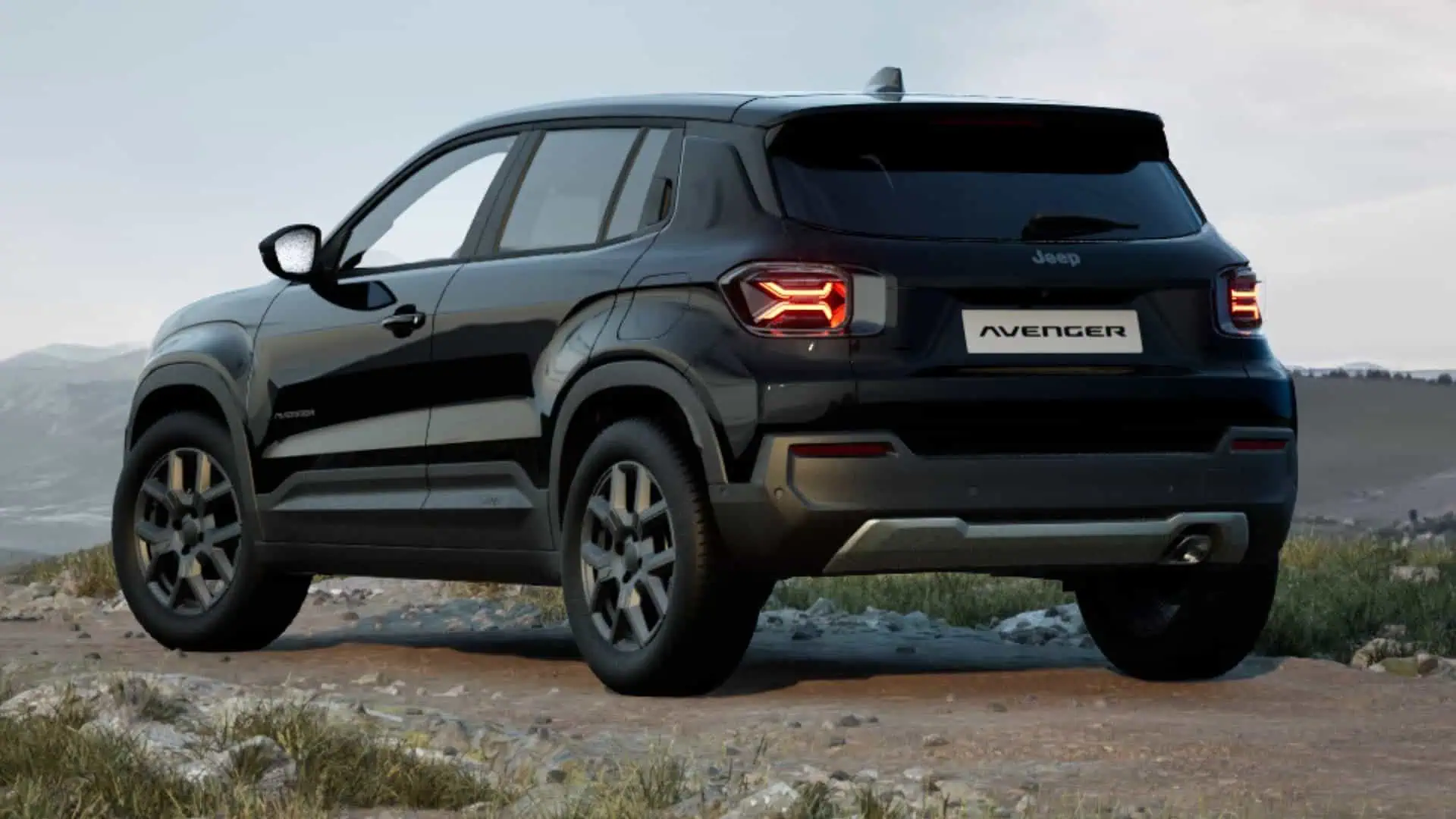 Renting New Jeep Avenger eHybrid Altitude Negro Volcano B-SUV Híbrido Automático Etiqueta ECO