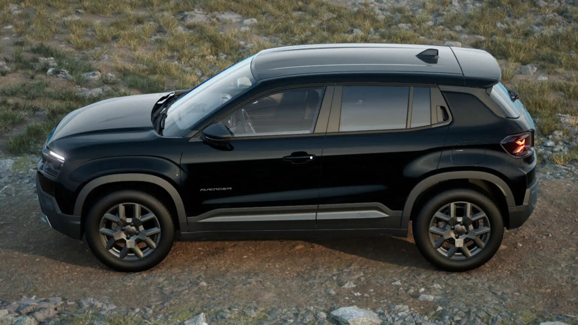 Renting New Jeep Avenger eHybrid Altitude Negro Volcano B-SUV Híbrido Automático Etiqueta ECO