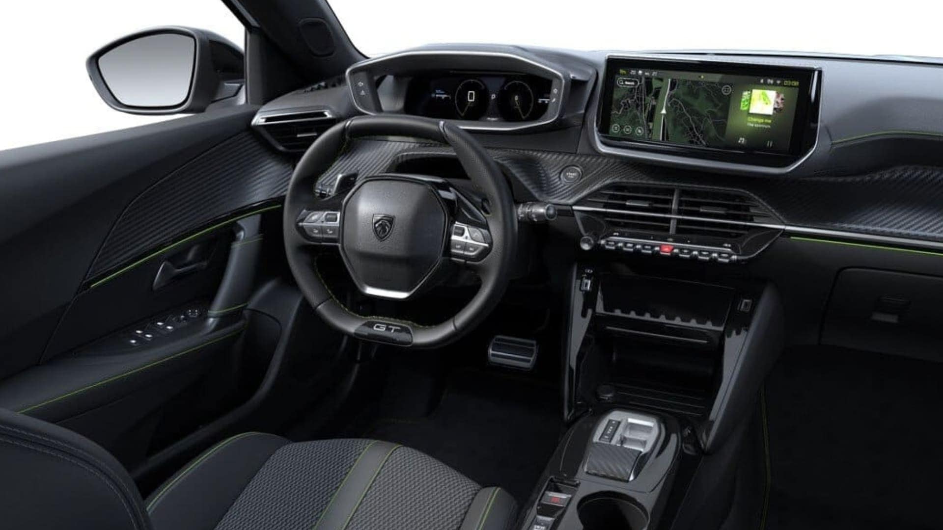 Renting New Peugeot 2008 GT SUV Híbrido Automático Etiqueta ECO Blanco Okenite Interior