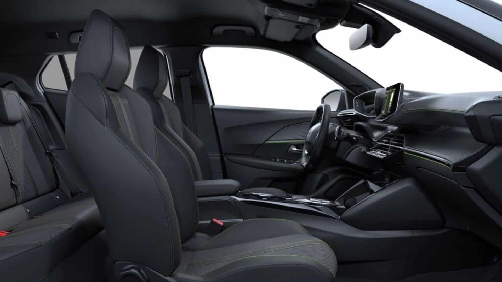 Renting New Peugeot 2008 GT SUV Híbrido Automático Etiqueta ECO Blanco Okenite Asientos