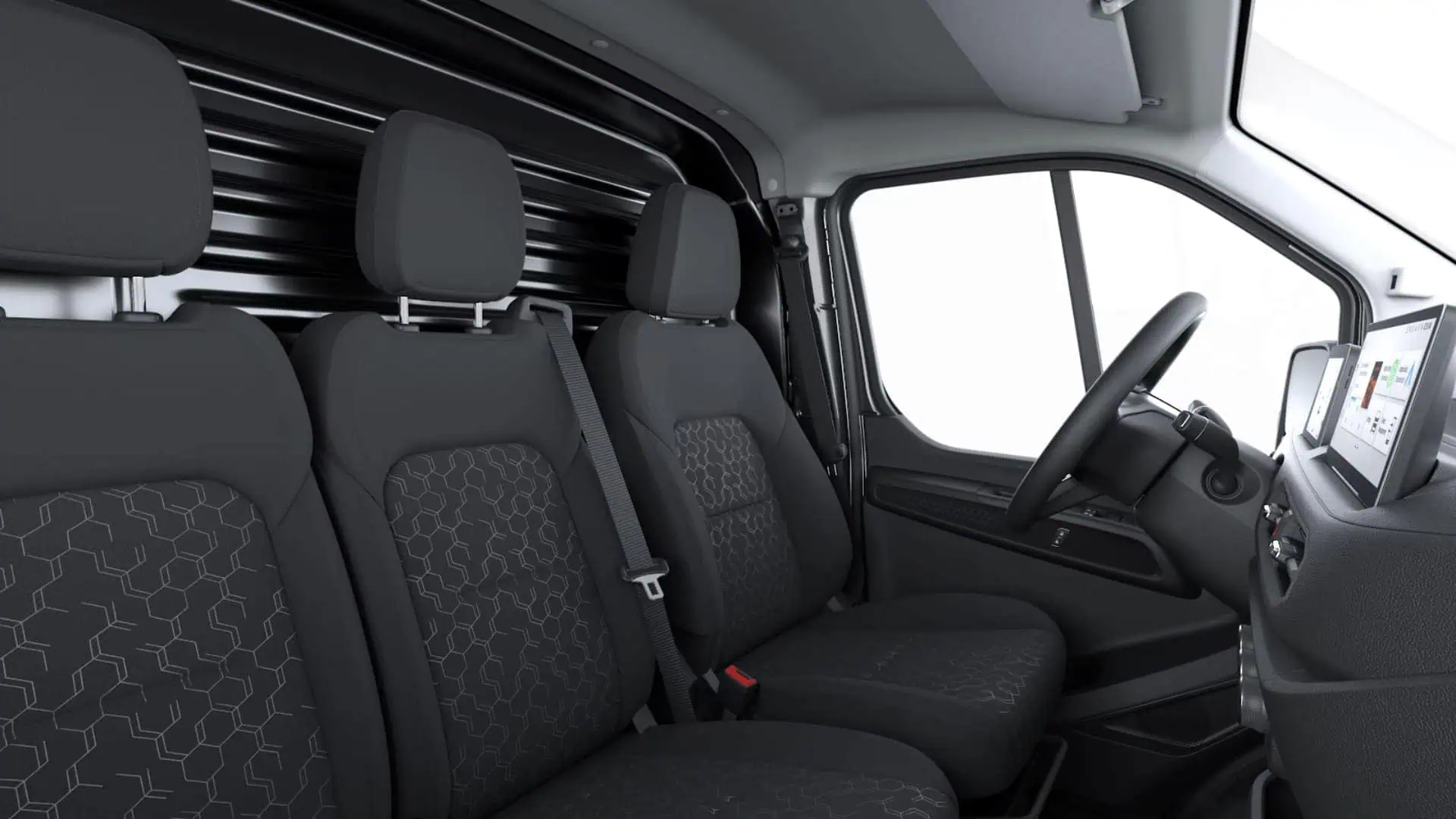 Renting New Ford Transit City VAN L1 Trend Blanco Furgoneta Eléctrica Automática Etiqueta 0 3 Plazas Asientos
