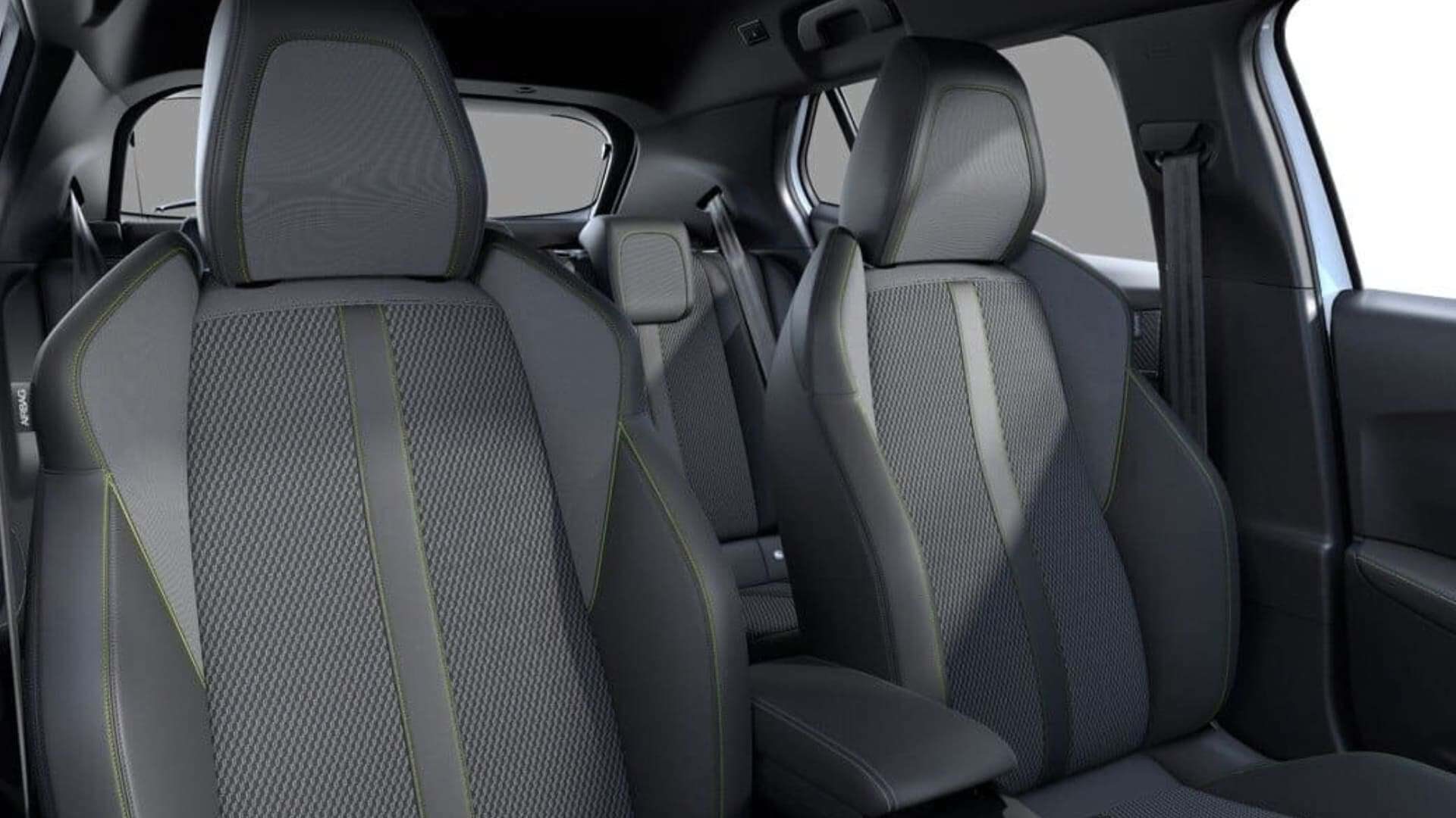 Renting New Peugeot 2008 GT SUV Híbrido Automático Etiqueta ECO Blanco Okenite Asientos