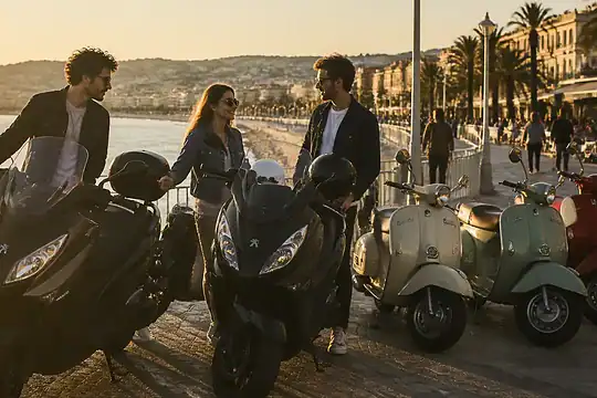 scooter o una maxi scooter de renting