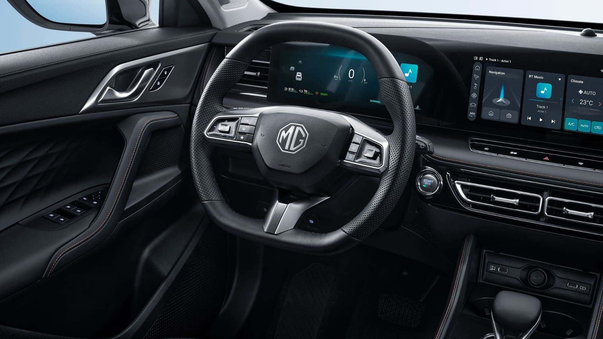 Renting MG HS PHEV Comfort White Pearl SUV Automático Hibrido-Enchufable Etiqueta 0 Volante