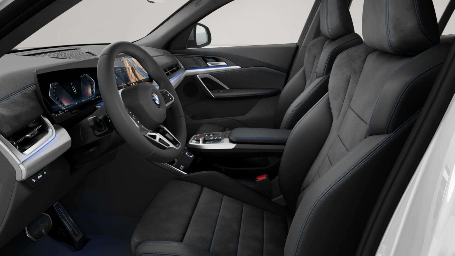 Renting New BMW iX2 eDrive20 Alpine White M Sport Paquete Premium SUV Coupé Eléctrico Automático Etiqueta 0 Interior