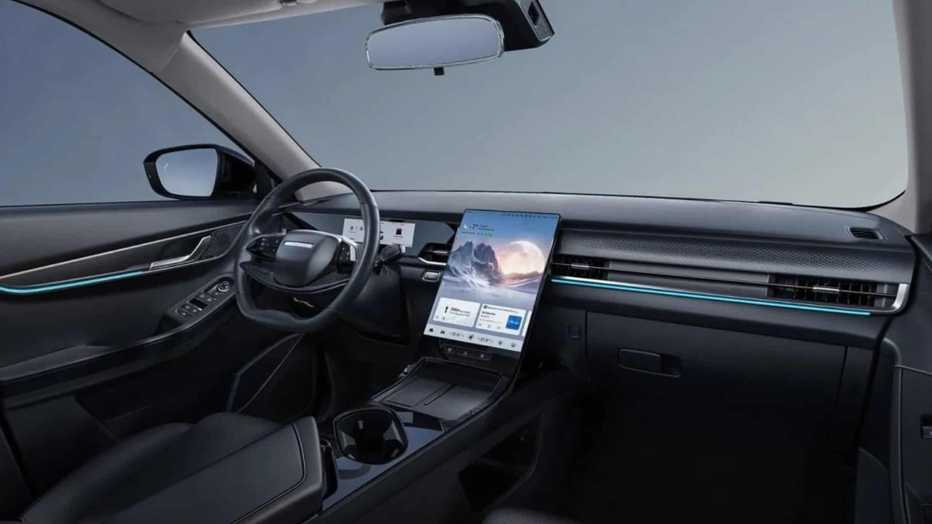 Renting New Jaecoo 5 HEV Pure Blanco Aura SUV Automático 5 Plazas Interior