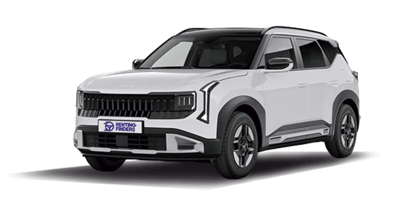 Renting New Kia Seltos Concept Clear White SUV Renting Finders
