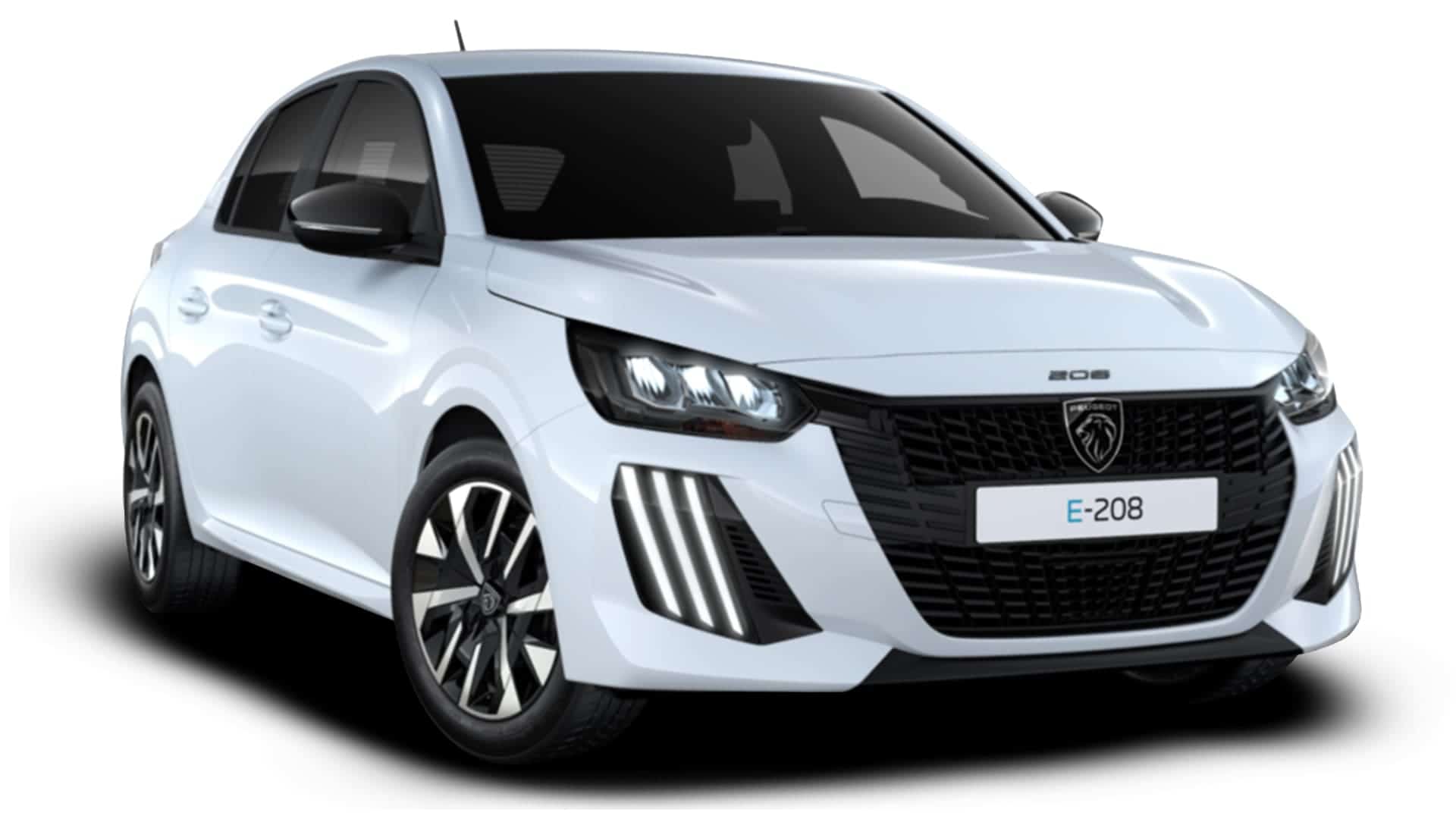 Renting New Peugeot e208 Style Blanco Okenite Compacto Automático Eléctrico Etiqueta 0