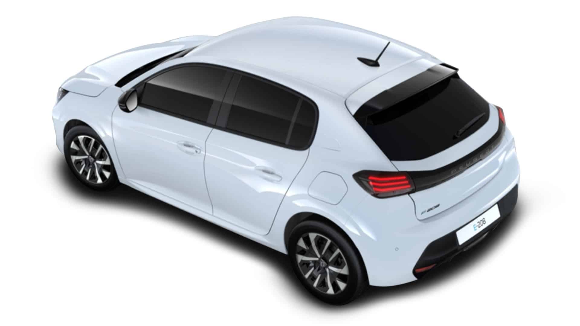 Renting New Peugeot e208 Style Blanco Okenite Compacto Automático Eléctrico Etiqueta 0