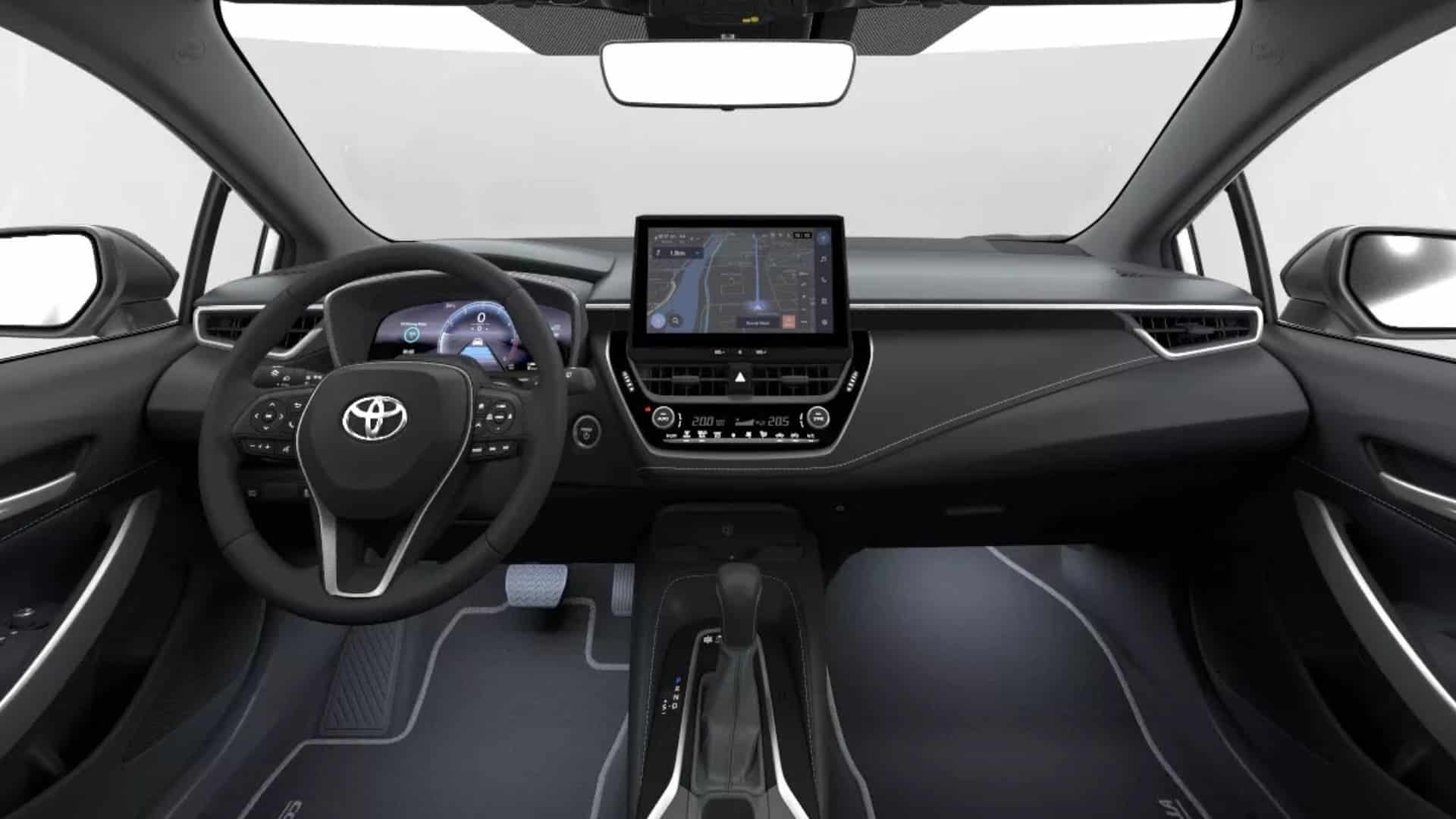 Renting New Toyota Corolla Hybrid MY27 Active Negro Azabache Compacto Híbrido Automático Etiqueta ECO Interior