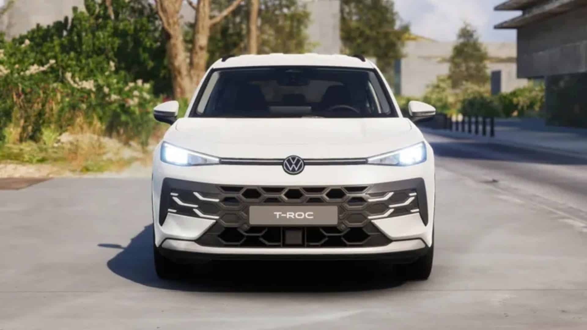 Renting New Volkswagen T-Roc Match Blanco Punto SUV MHEV Etiqueta ECO