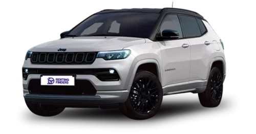 Renting Finders Jeep Compass S PHEV Blanco Techo Negro SUV Híbrido Enchufable