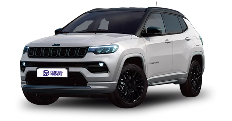 Renting Finders Jeep Compass S PHEV Blanco Techo Negro SUV Híbrido Enchufable
