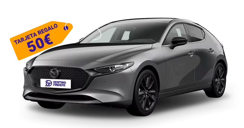 Renting Mazda 3 Homura Compacto Automático Micro-Híbrido Etiqueta ECO Machine Grey Promo Tarjeta Regalo 50€ Renting Finders