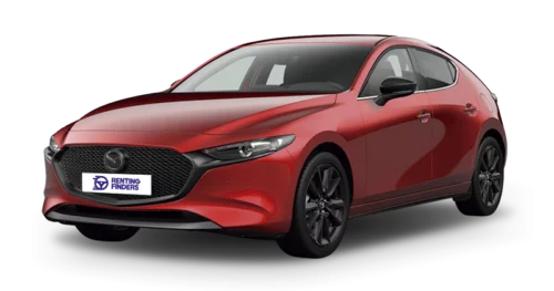 Renting Mazda 3 Homura Compacto Automático Micro-Híbrido Etiqueta ECO Soul Crystal Red Renting Finders