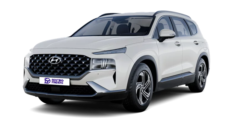 Renting Hyundai Santa Fe PHEV Maxx Auto SUV Automático Híbrido-Enchufable Etiqueta Cero White Cream Renting Finders